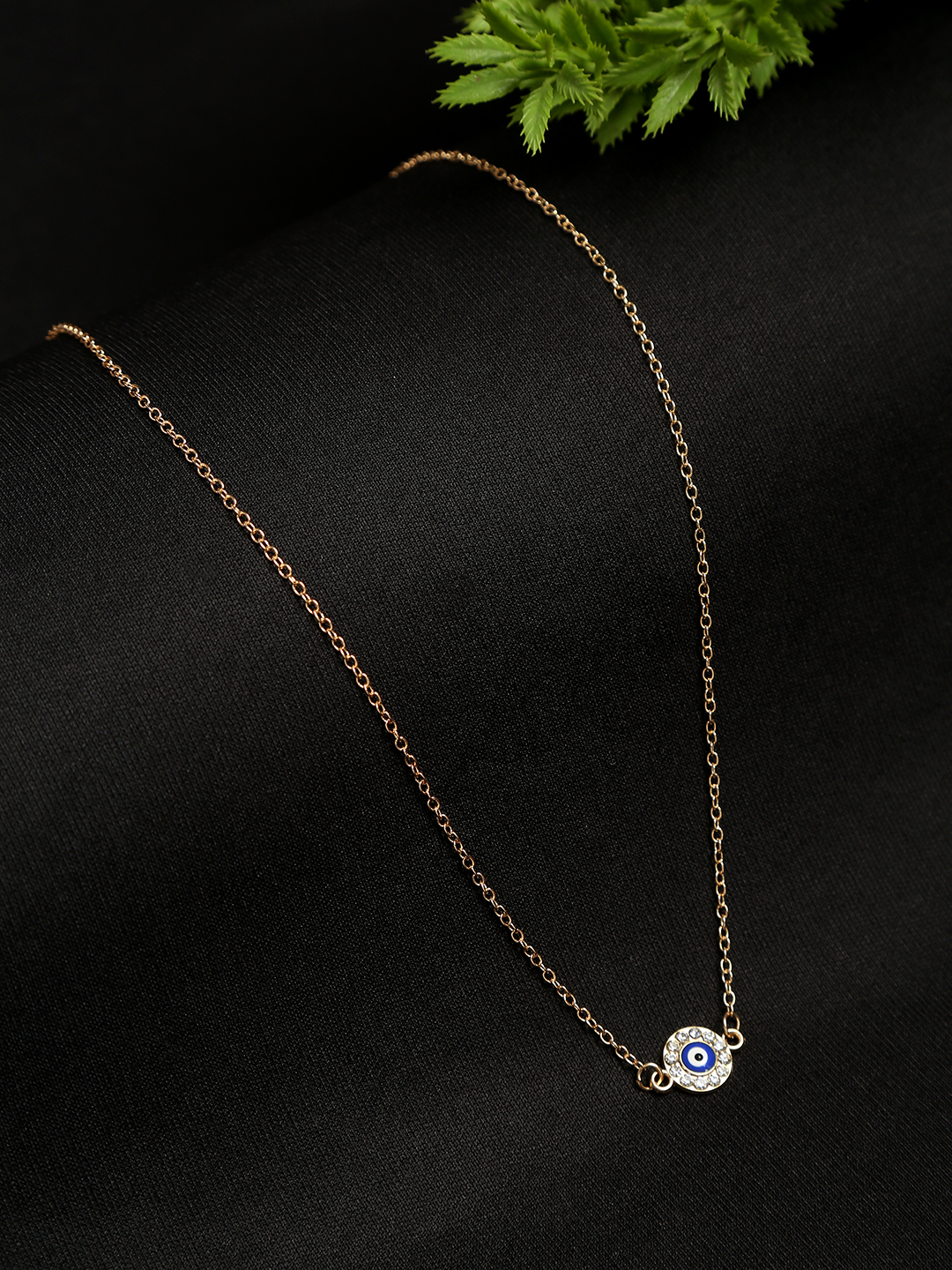 YouBella Jewellery Evil Eye Gold Plated Necklace for Girls and Women (Gold) (YBNK_50168)