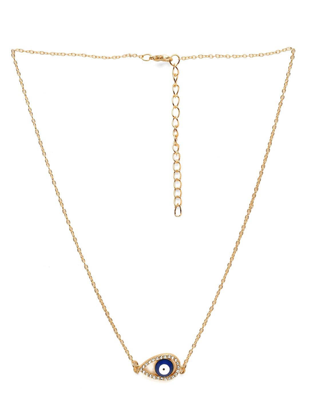 YouBella Jewellery Evil Eye Gold Plated Necklace for Girls and Women (Gold) (YBNK_50169)