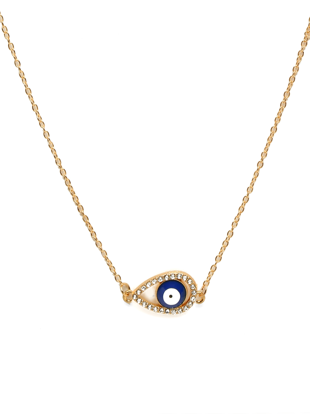 YouBella Jewellery Evil Eye Gold Plated Necklace for Girls and Women (Gold) (YBNK_50169)