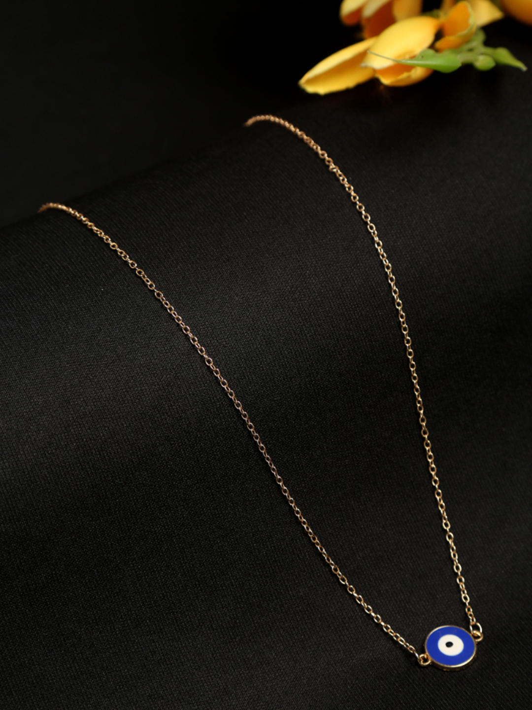YouBella Jewellery Evil Eye Gold Plated Necklace for Girls and Women (Gold) (YBNK_50170)