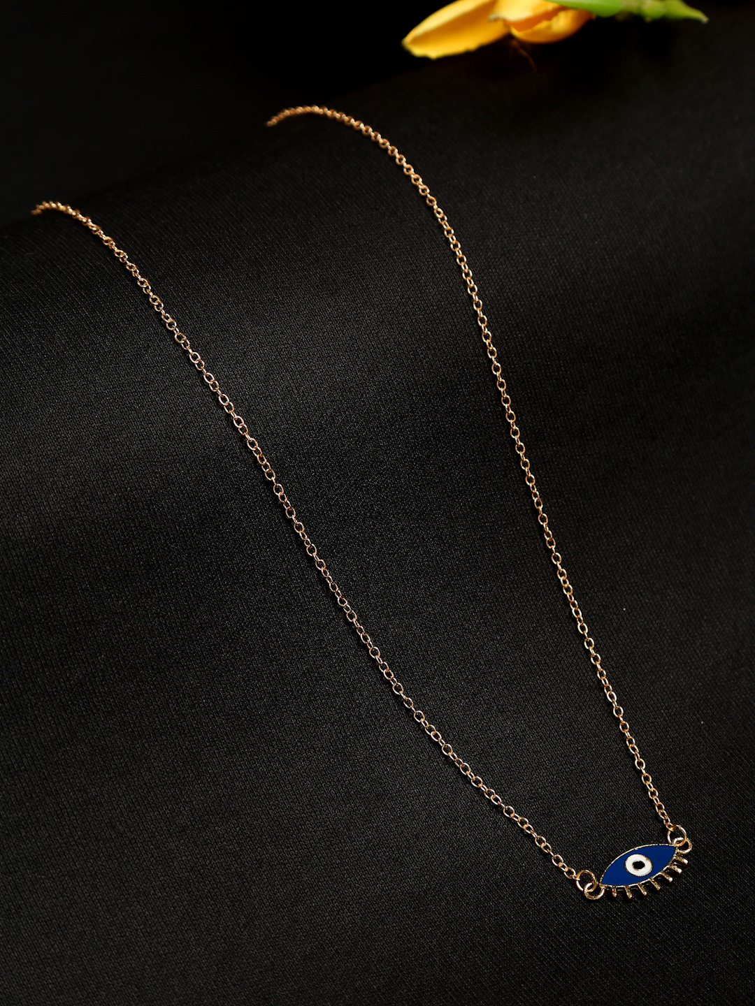 YouBella Jewellery Evil Eye Gold Plated Necklace for Girls and Women (Gold) (YBNK_50171)