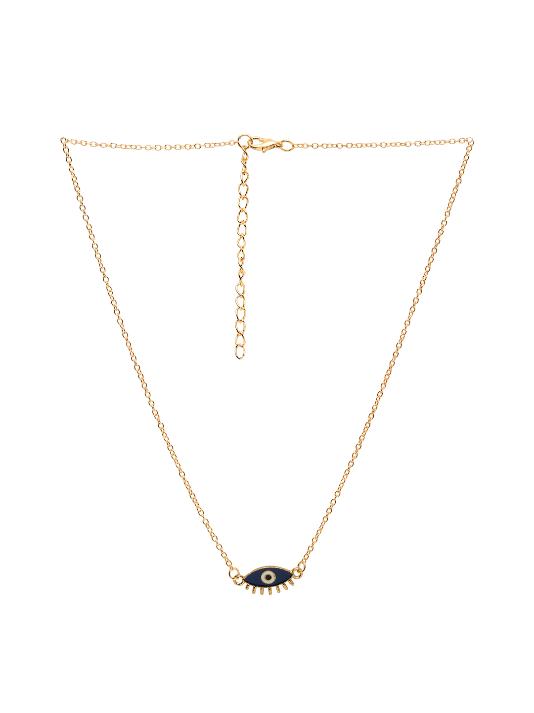 YouBella Jewellery Evil Eye Gold Plated Necklace for Girls and Women (Gold) (YBNK_50171)