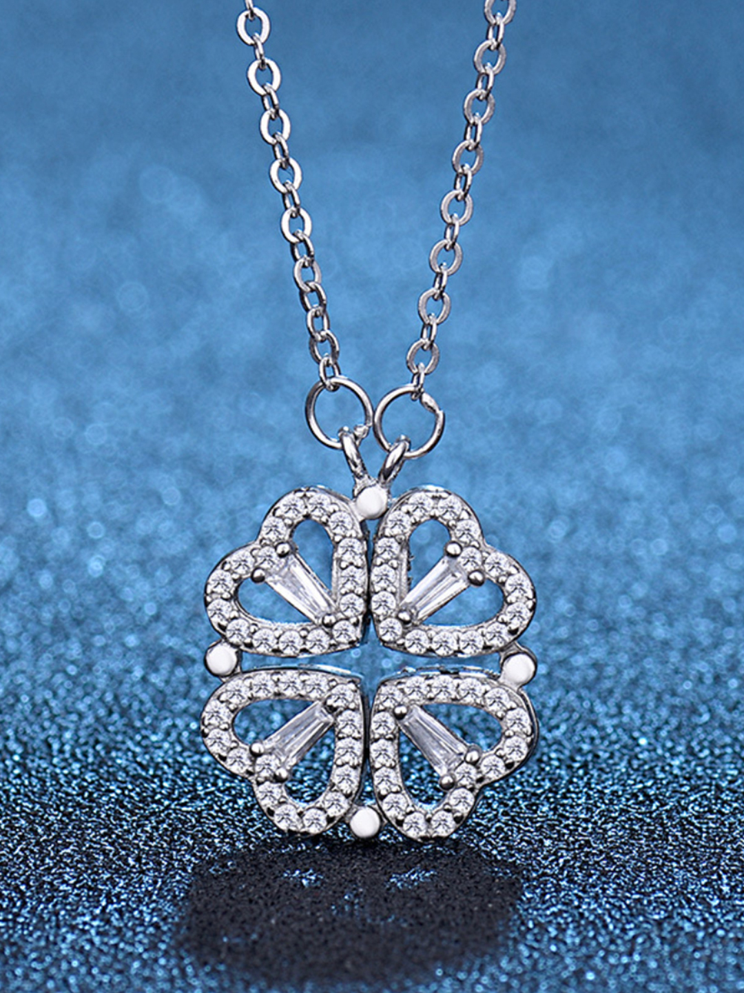 YouBella Jewellery Silver Plated Crystal Studded Necklace for Girls and Women (Silver) (YBNK_50176)