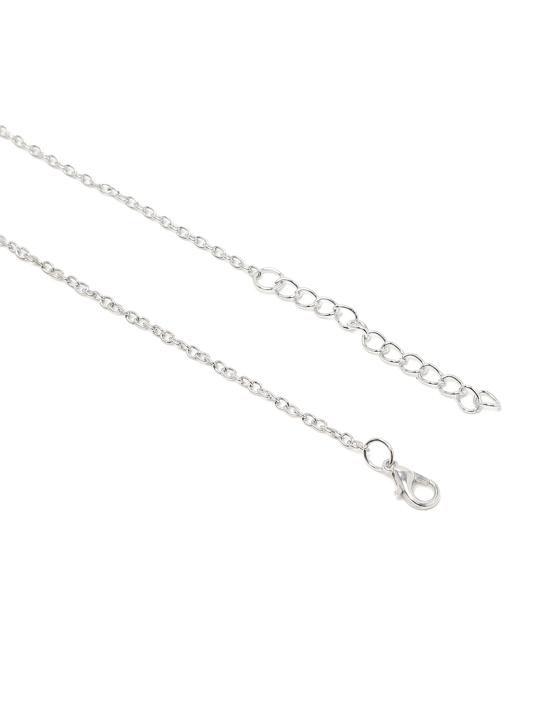 YouBella Jewellery Swan Shape Necklace for Girls and Women (Silver) (YBNK_50177)