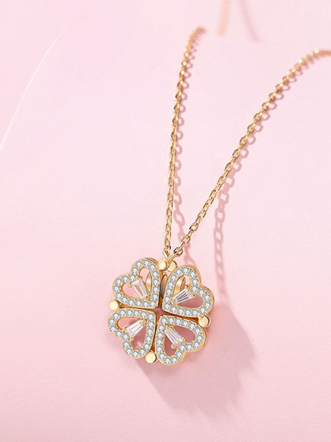 YouBella Jewellery Gold Plated Crystal Studded Necklace for Girls and Women (Gold) (YBNK_50180)