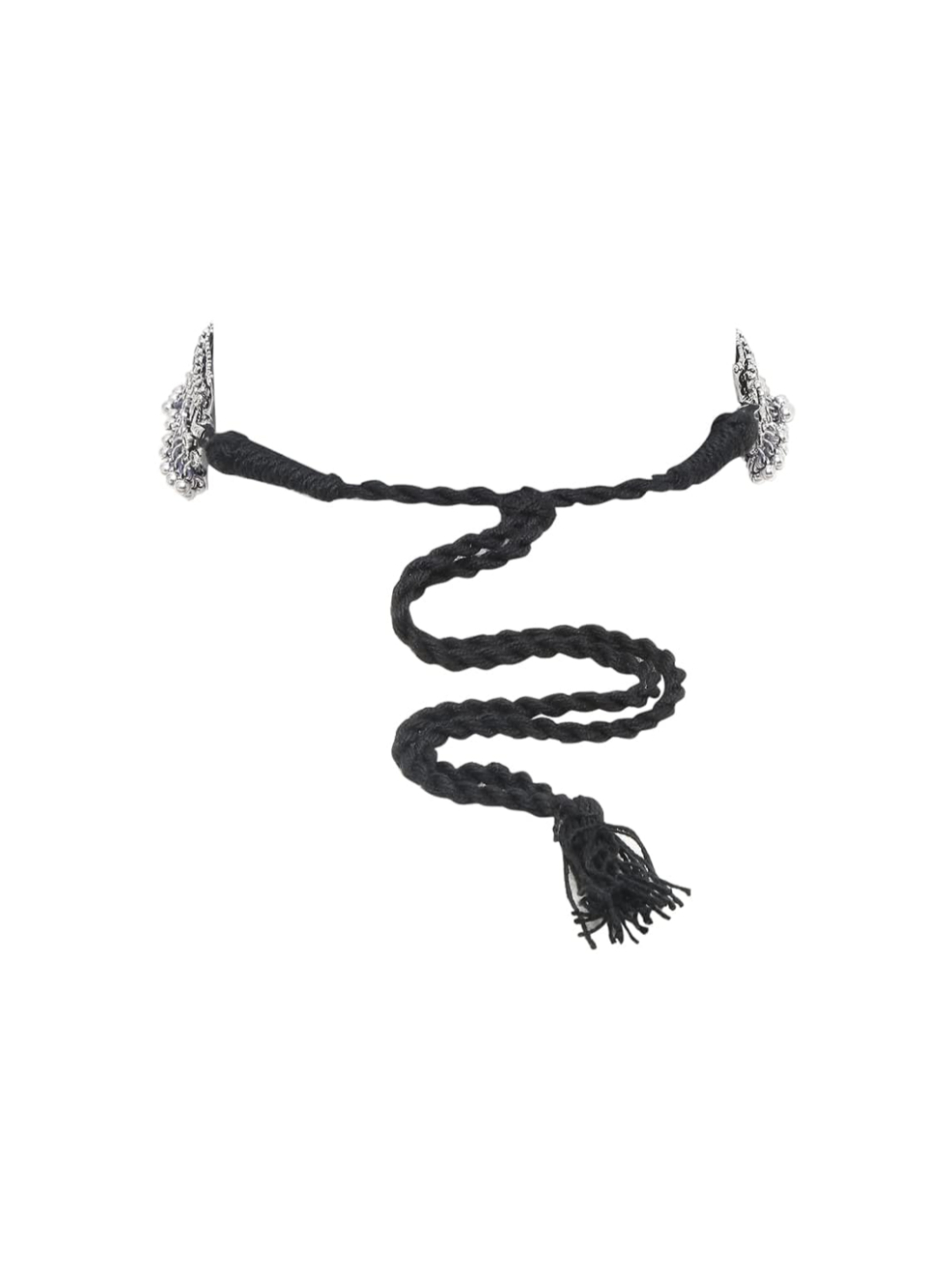 YouBella Silver-Plated Jewellery Set for Girls and Women (Silver) (YBNK_50346)