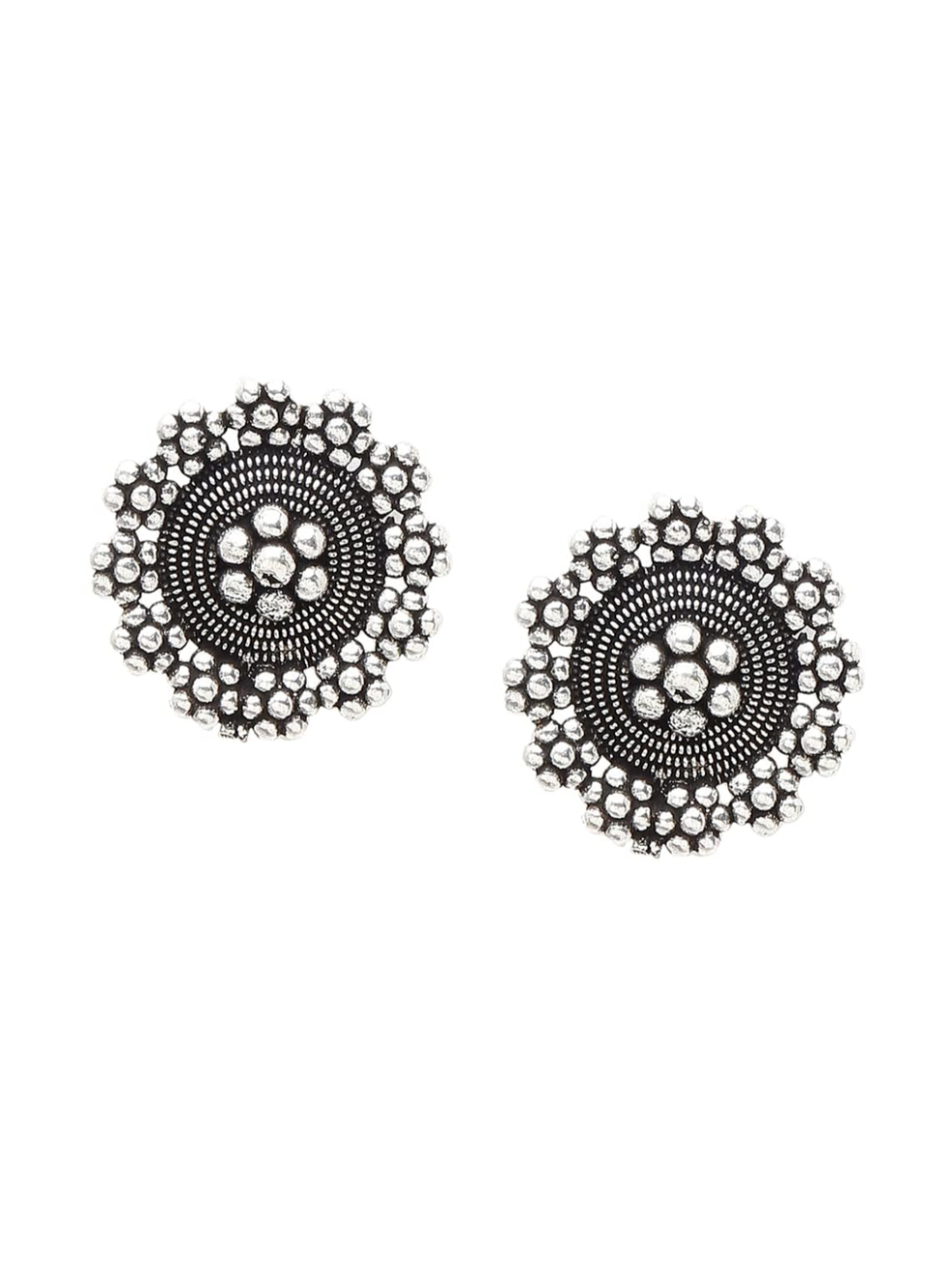 YouBella Silver-Plated Jewellery Set for Girls and Women (Silver) (YBNK_50346)
