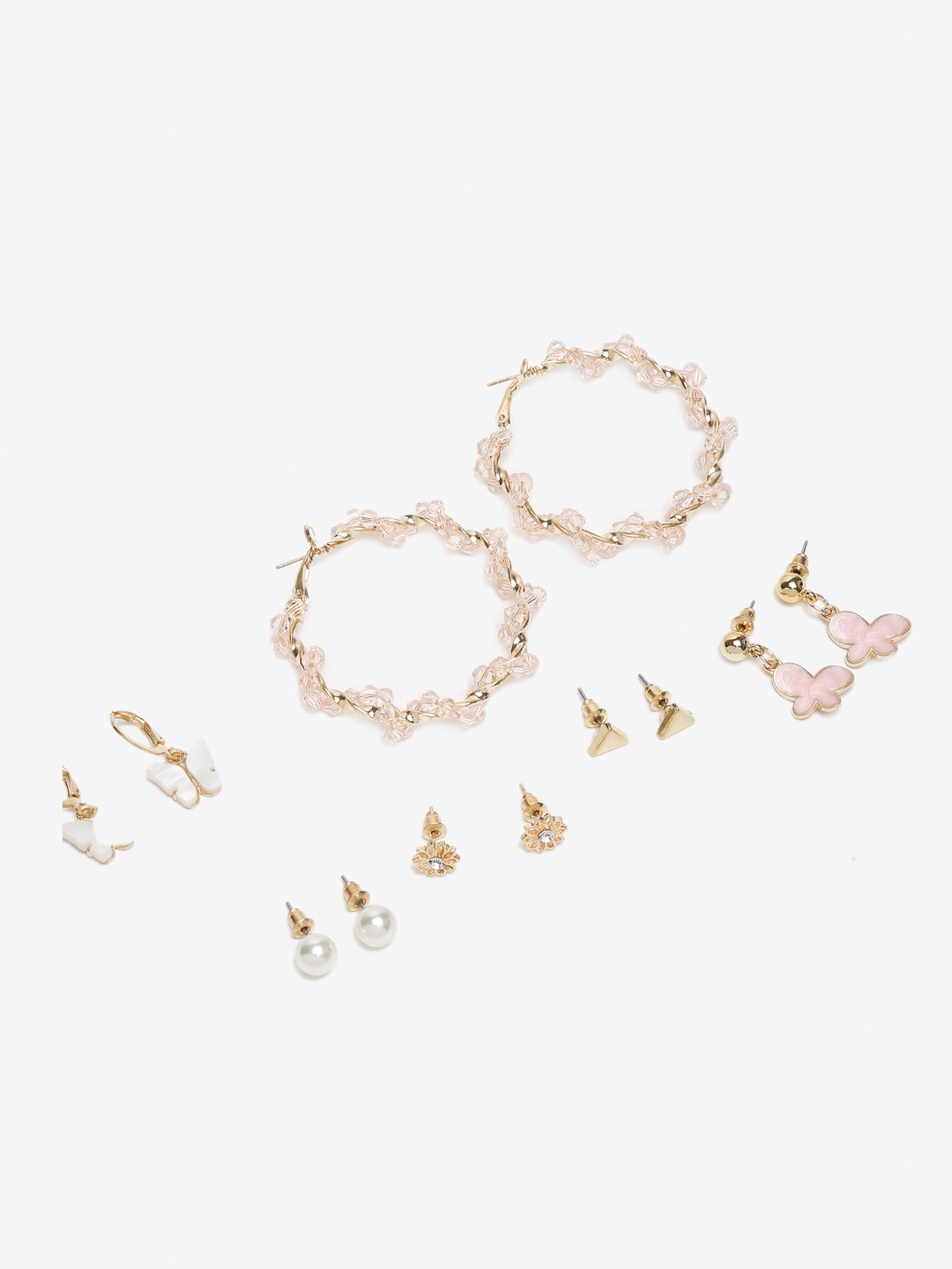 YouBella Women Fashion Stylish and Trendy  Jewellery Set Combo of 6 set of Earrings and Chain for Women and Girls