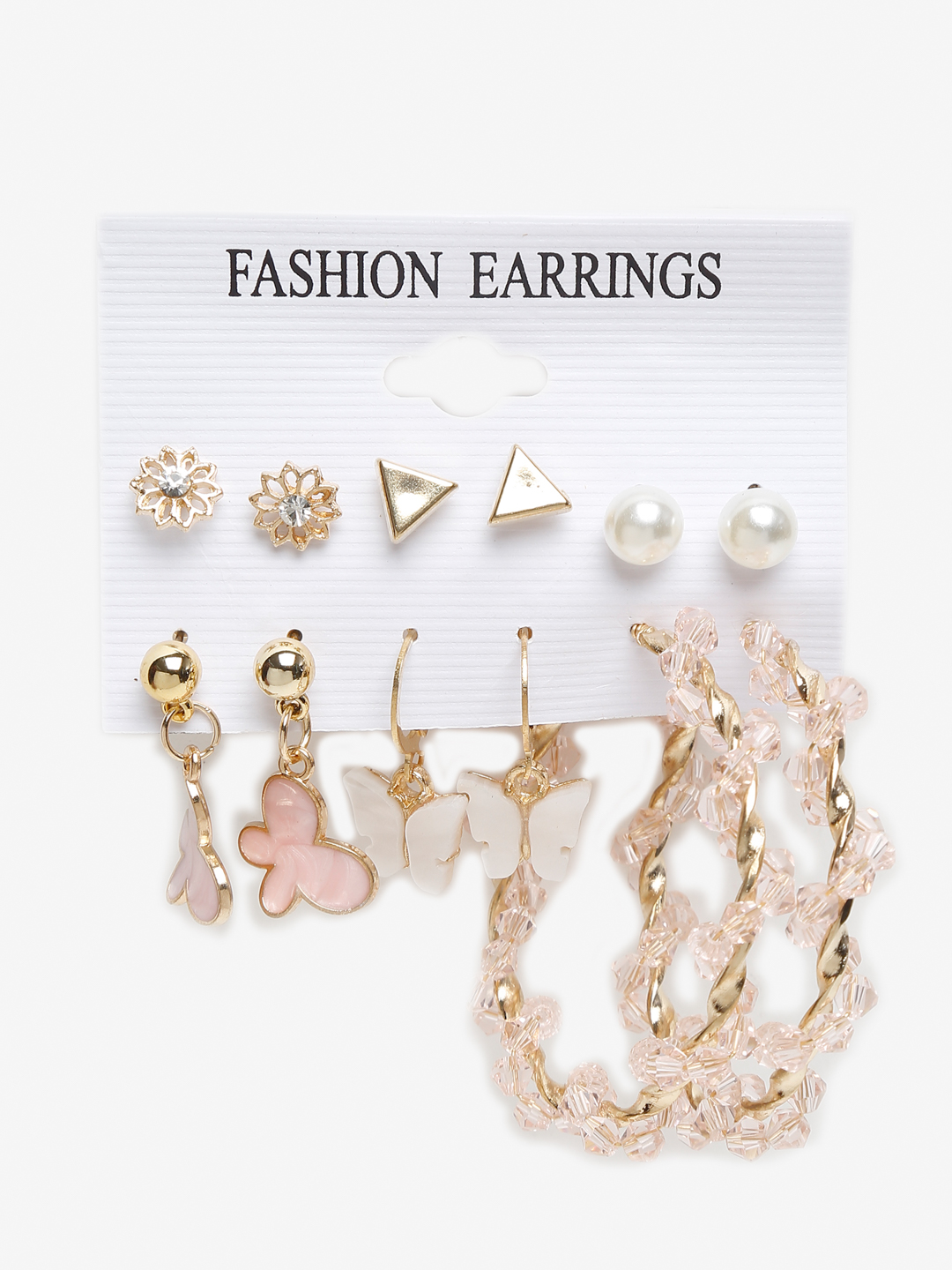 YouBella Women Fashion Stylish and Trendy  Jewellery Set Combo of 6 set of Earrings and Chain for Women and Girls