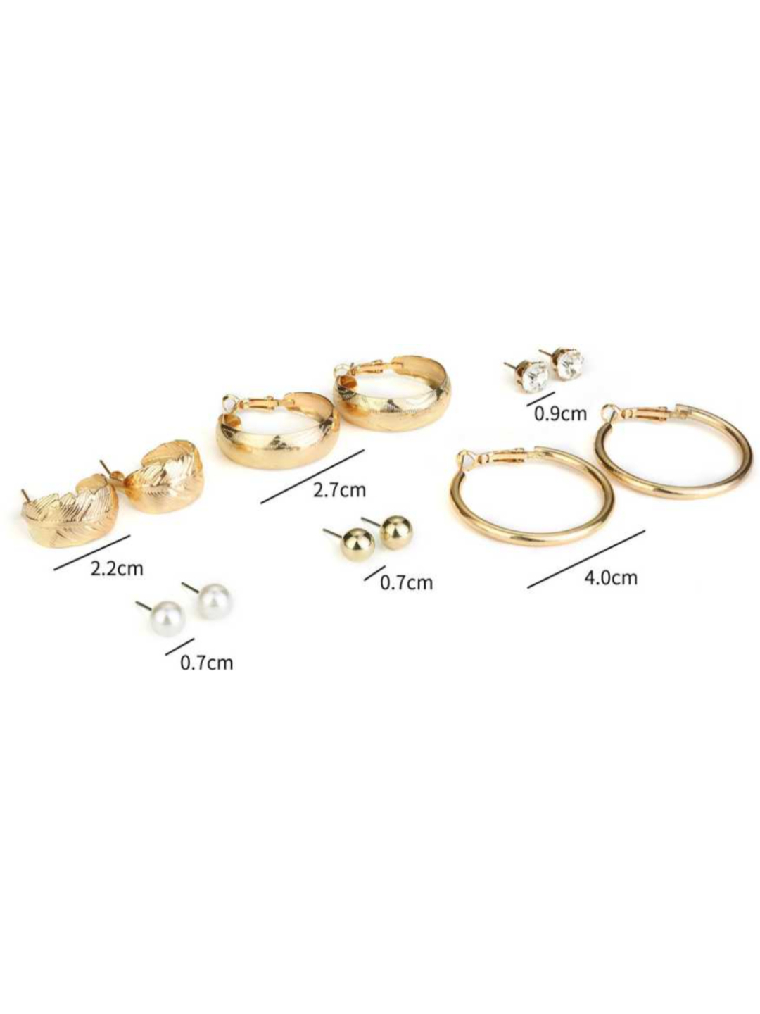 YouBella Women Fashion Stylish and Trendy  Jewellery Set Combo of 6 set of Earrings and Chain for Women and Girls