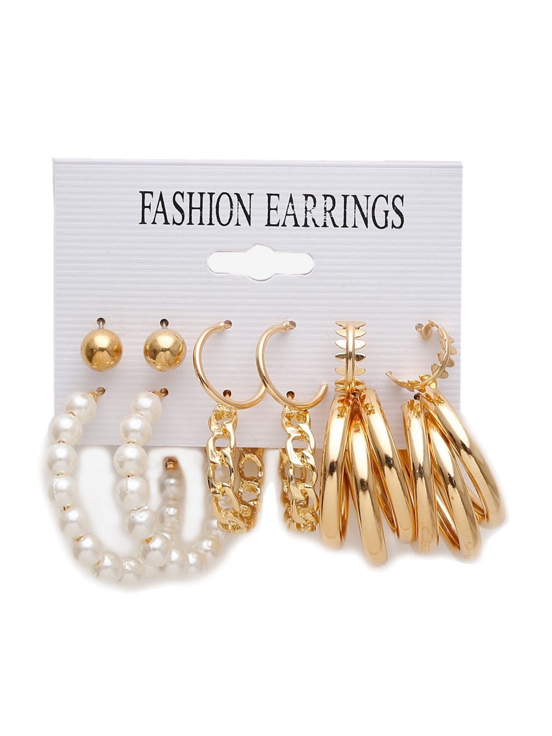 YouBella Women Fashion Stylish and Trendy  Jewellery Set Combo of 6 set of Earrings and Chain for Women and Girls
