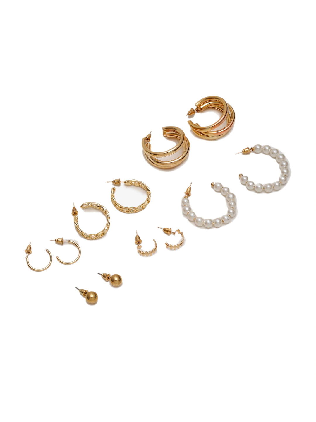 YouBella Women Fashion Stylish and Trendy  Jewellery Set Combo of 6 set of Earrings and Chain for Women and Girls