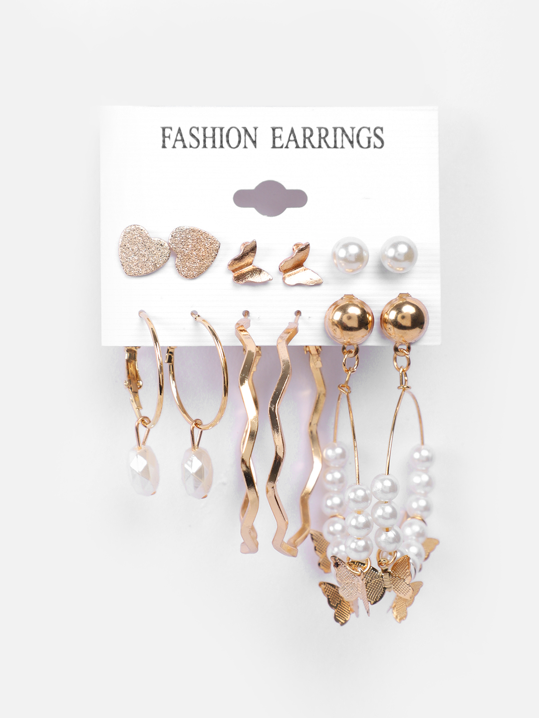 YouBella Women Fashion Stylish and Trendy  Jewellery Set Combo of 6 set of Earrings and Chain for Women and Girls
