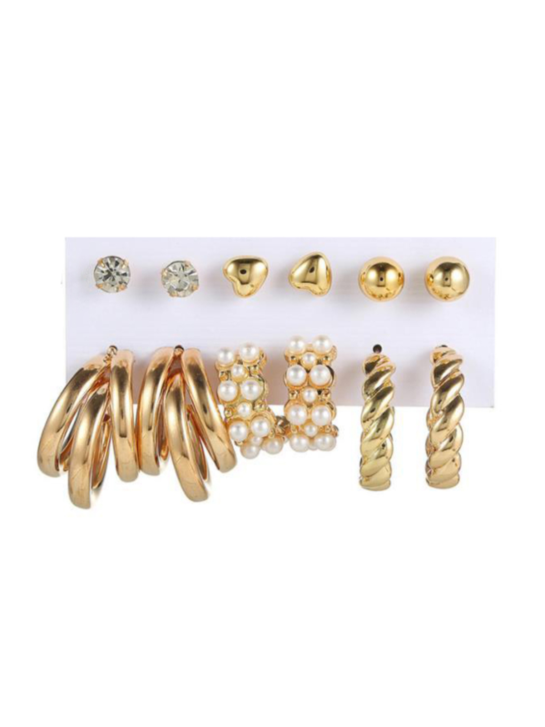 YouBella Women Fashion Stylish and Trendy  Jewellery Set Combo of 6 set of Earrings and Chain for Women and Girls