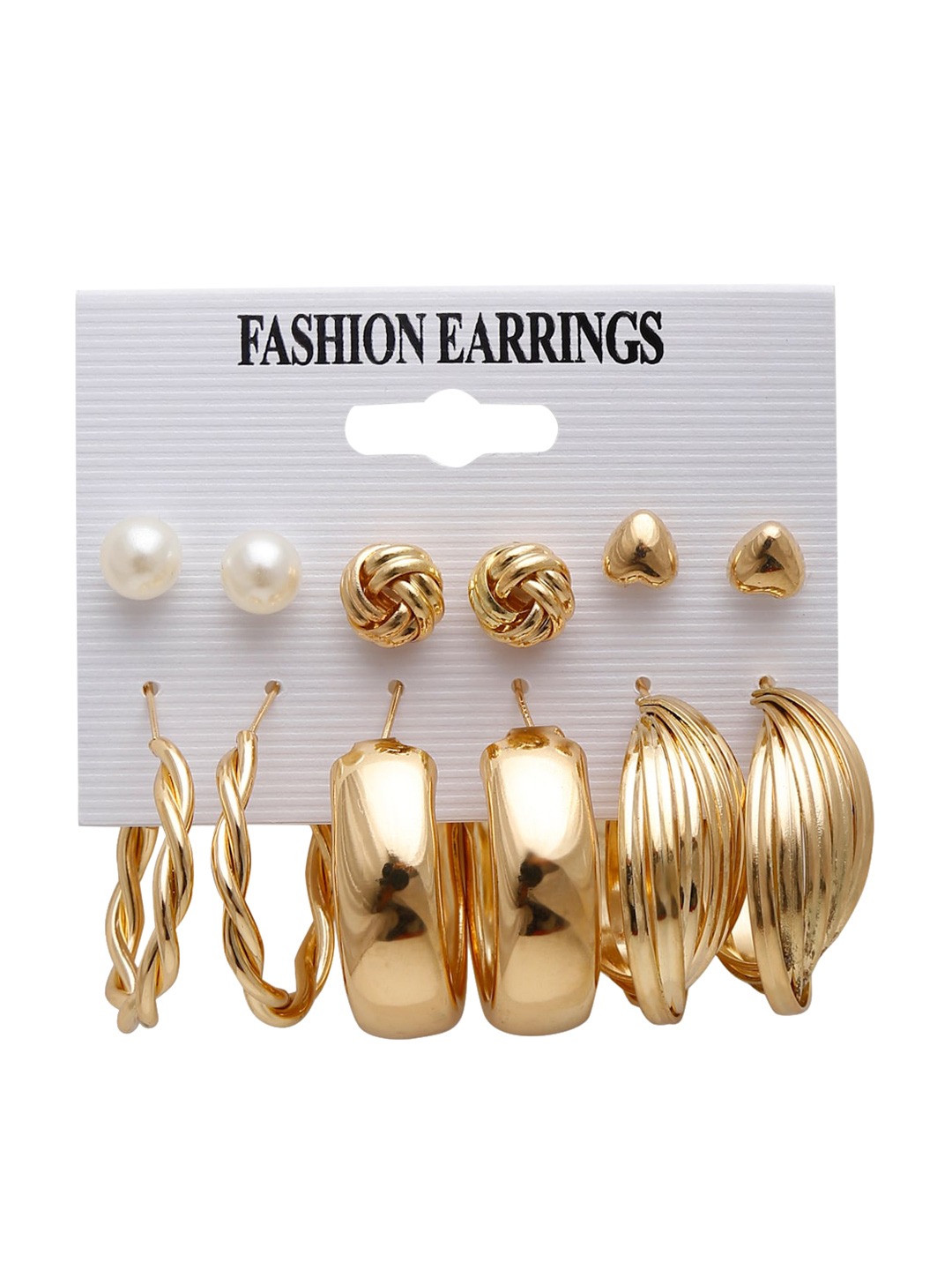 YouBella Women Fashion Stylish and Trendy  Jewellery Set Combo of 6 set of Earrings and Chain for Women and Girls