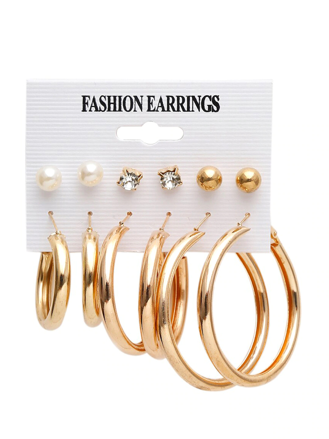 YouBella Women Fashion Stylish and Trendy  Jewellery Set Combo of 6 set of Earrings and Chain for Women and Girls