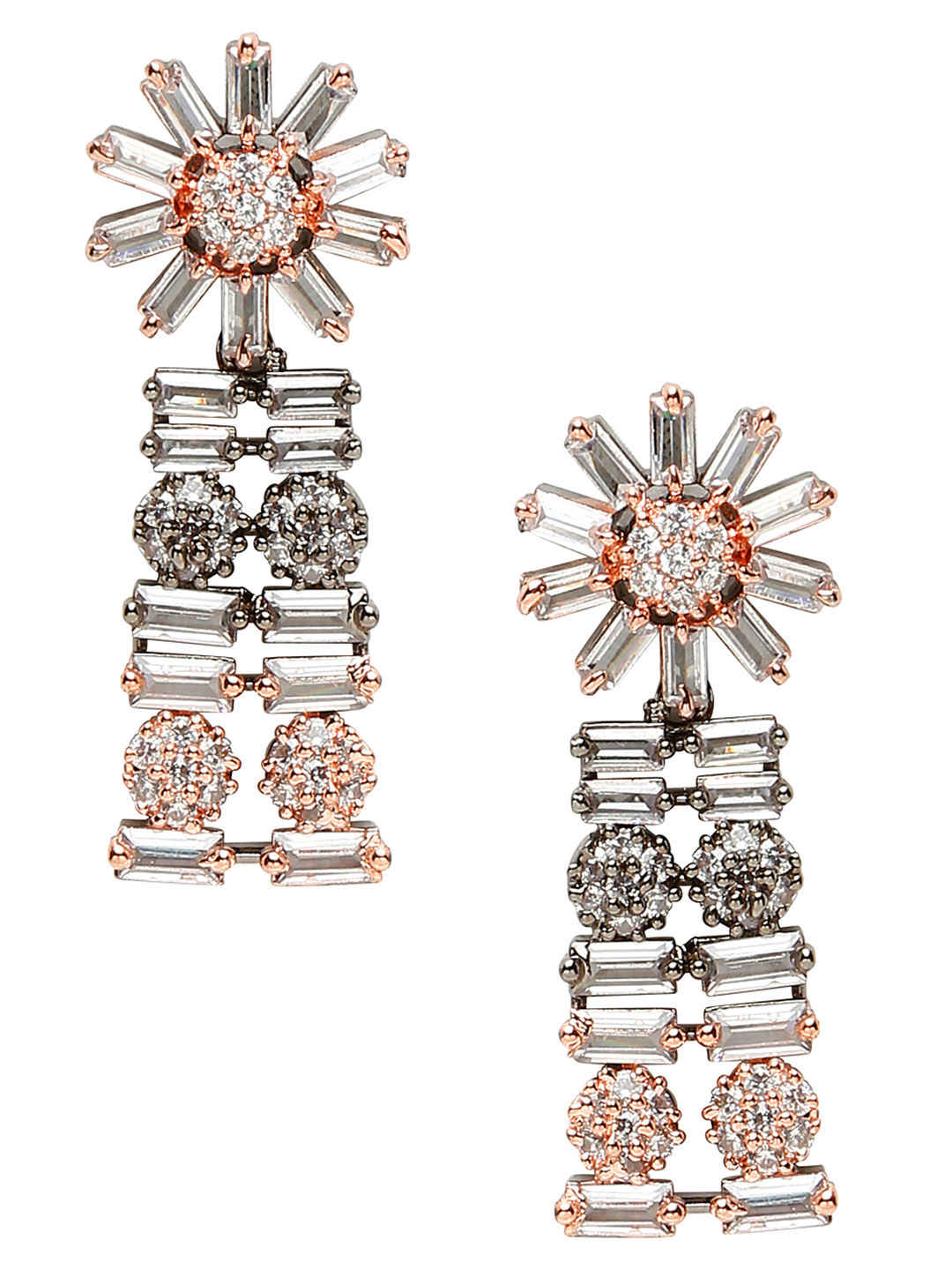 YouBella Jewellery Celebrity Inspired Metallic Touch Jewellery Set with Earrings for Girls and Women (YBNK_50440) (Metallic)
