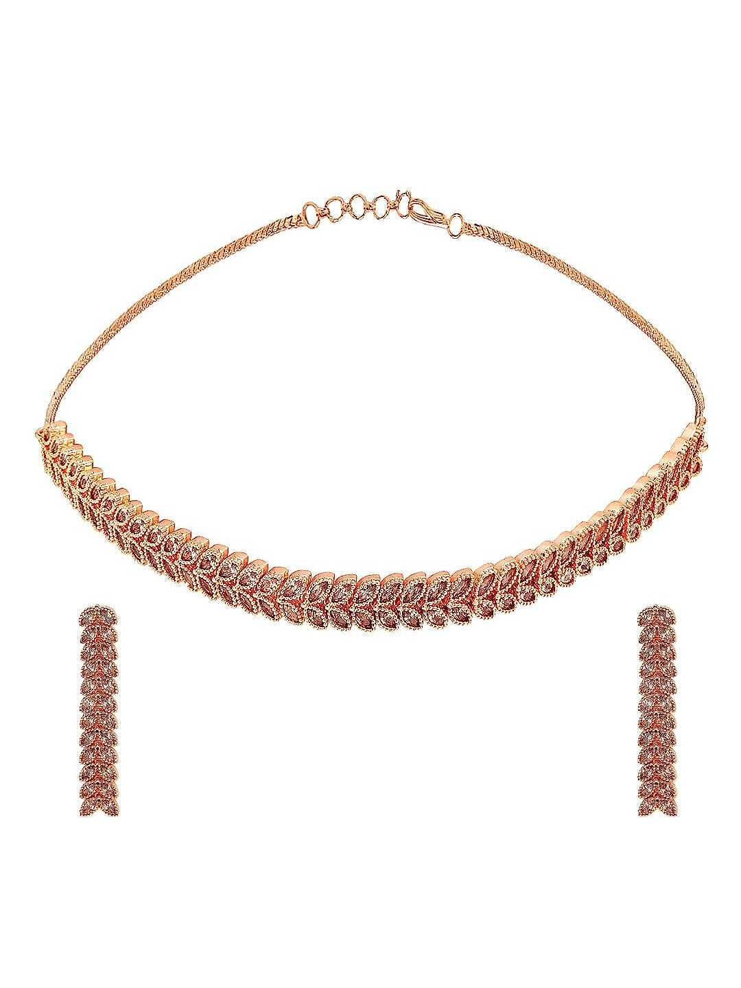 YouBella Jewellery Celebrity Inspired Gold Plated Jewellery Set with Earrings for Girls and Women (YBNK_50441) (Gold)