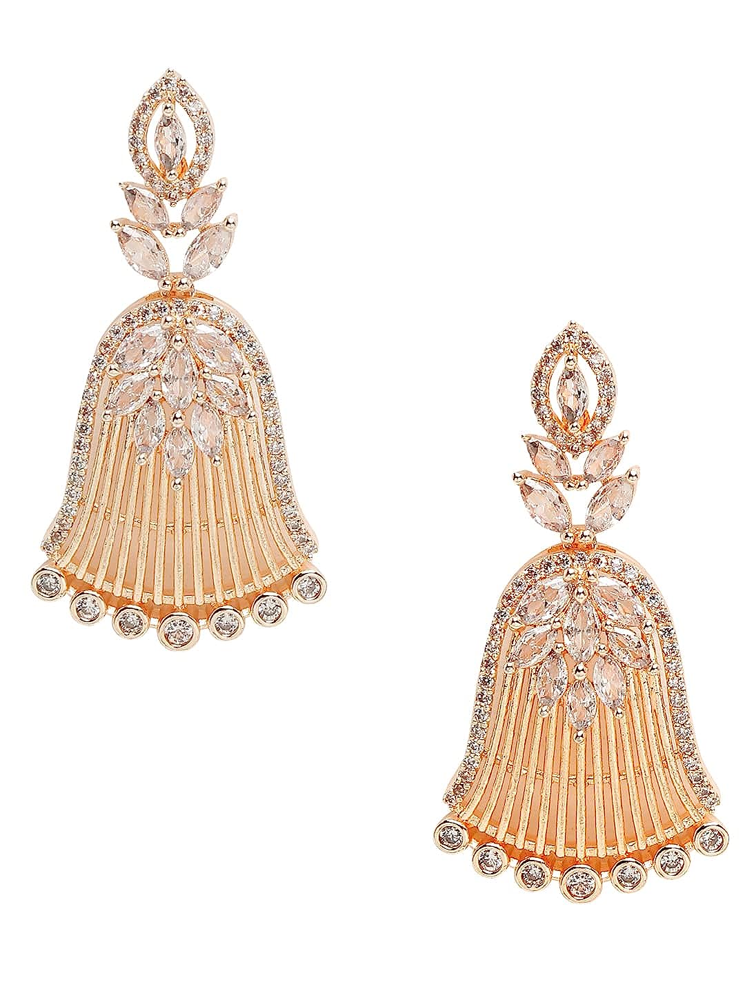 YouBella Jewellery Celebrity Inspired Gold Plated Pendant Necklace Set with Earrings for Girls and Women (YBNK_50445) (Gold)