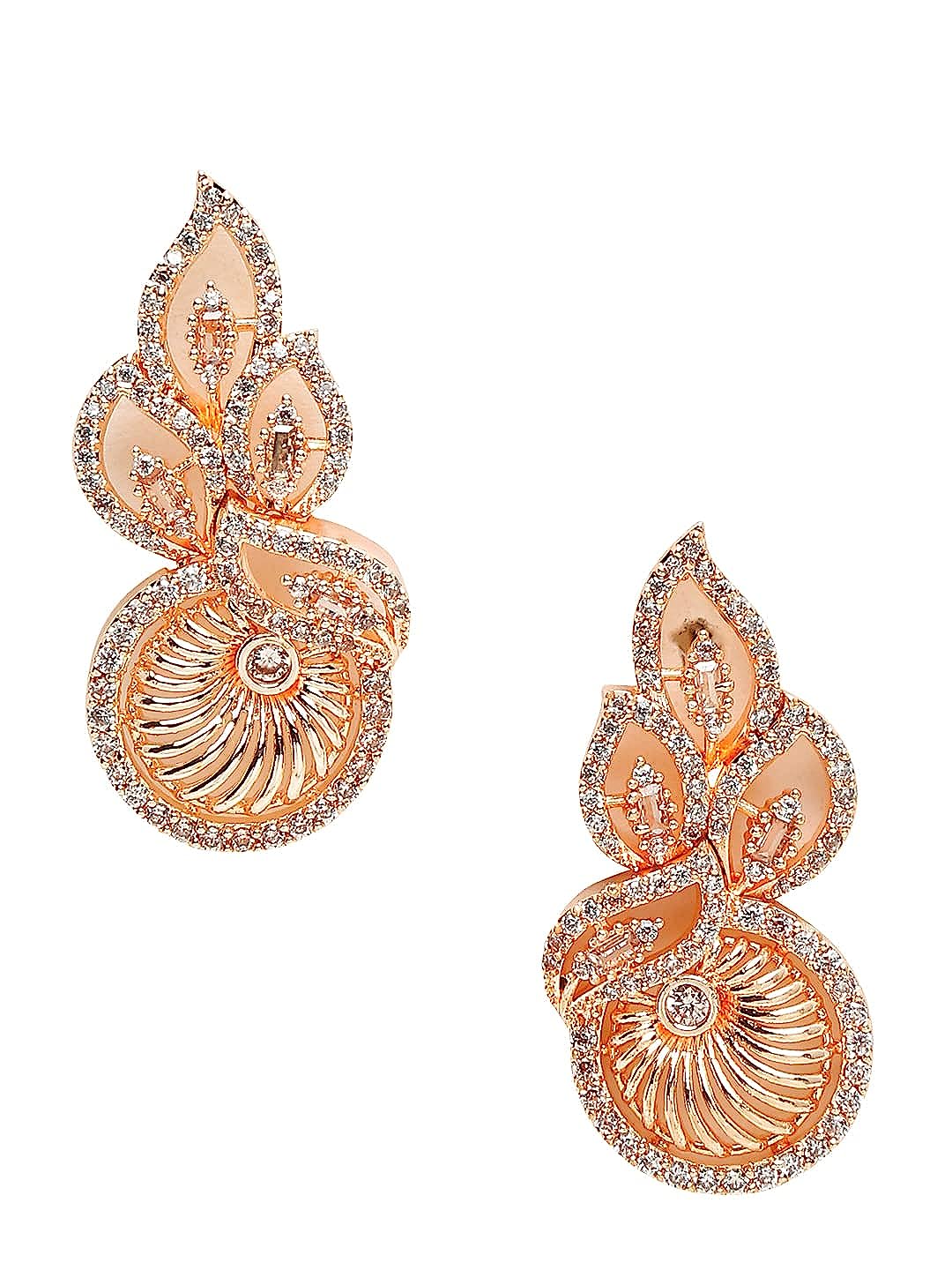 YouBella Jewellery Celebrity Inspired Gold Plated Pendant Necklace Set with Earrings for Girls and Women (YBNK_50447) (Gold)