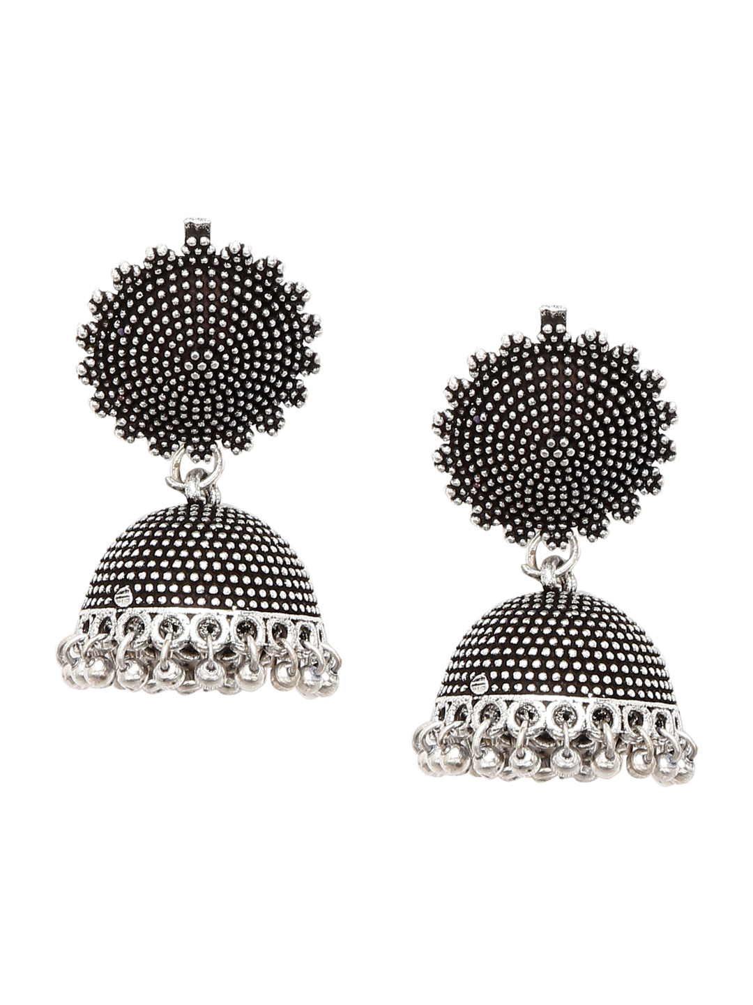 YouBella Jewellery Set for Women Oxidised Silver TradItional Necklace Jewellery Set with Earrings , Rings and Nose Clip for Girls and Women (Style 1)