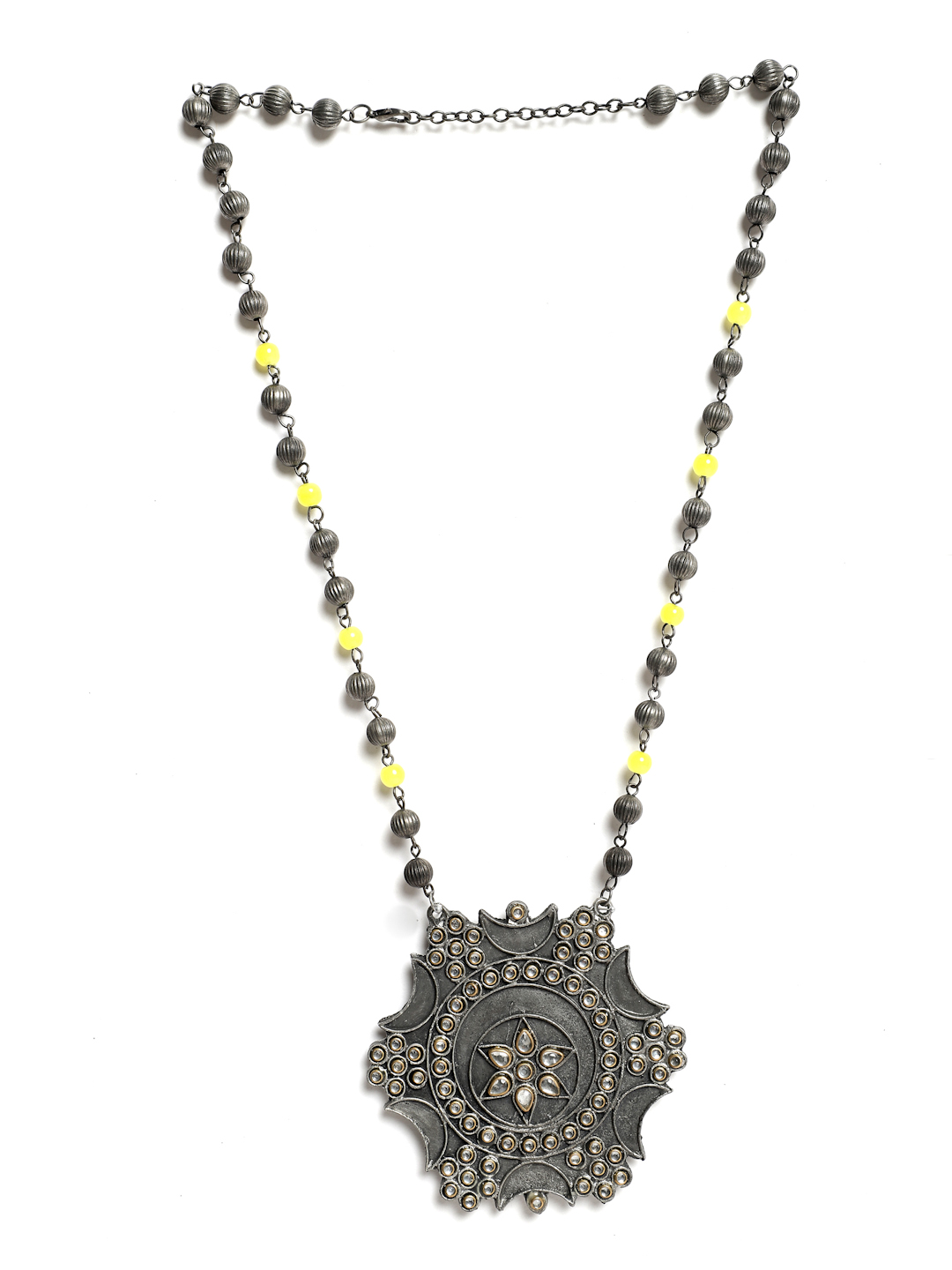 YouBella Jewellery Oxidised Silver Necklace Jewellery Set for Girls and Women