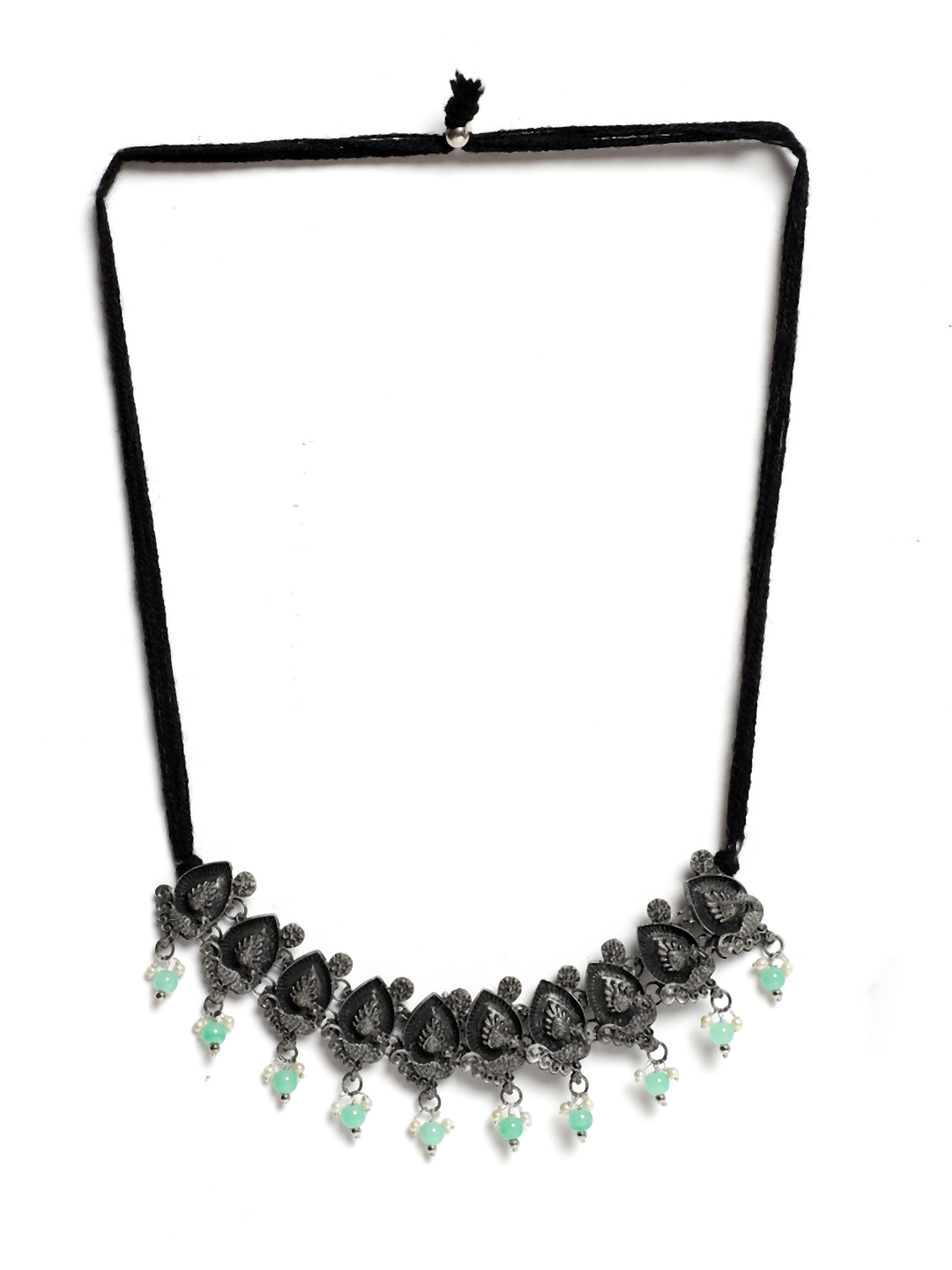 YouBella Jewellery Oxidised Silver Necklace Jewellery Set for Girls and Women