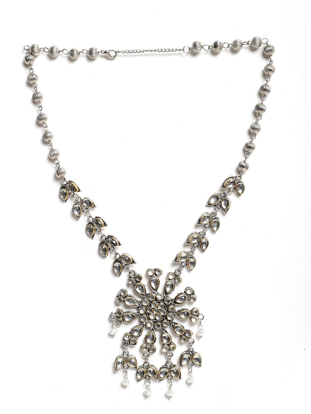 YouBella Jewellery Oxidised Silver Necklace Jewellery Set for Girls and Women