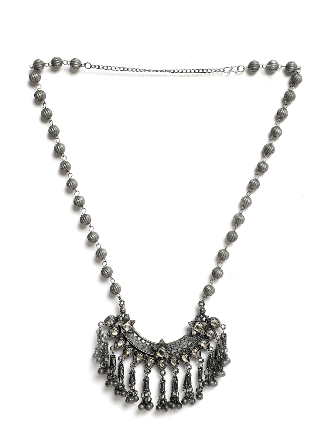 YouBella Jewellery Oxidised Silver Necklace Jewellery Set for Girls and Women