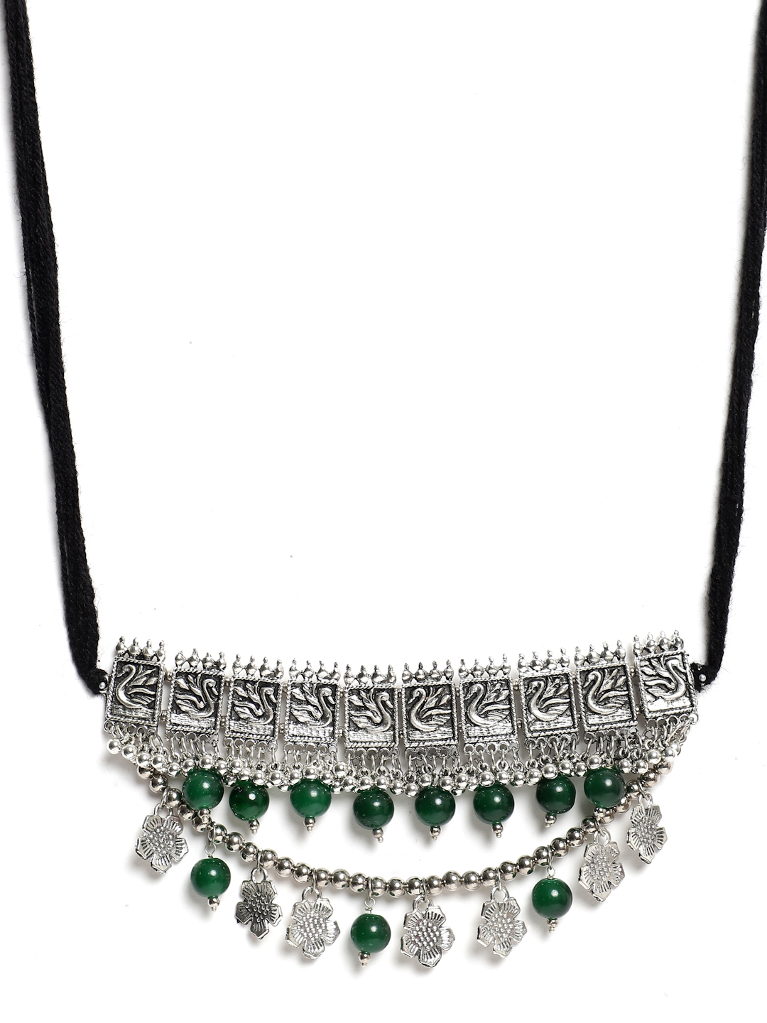 YouBella Jewellery Oxidised Silver Necklace Jewellery Set for Girls and Women