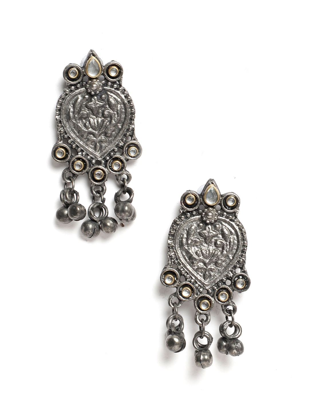 YouBella Jewellery Oxidised Silver Necklace Jewellery Set for Girls and Women