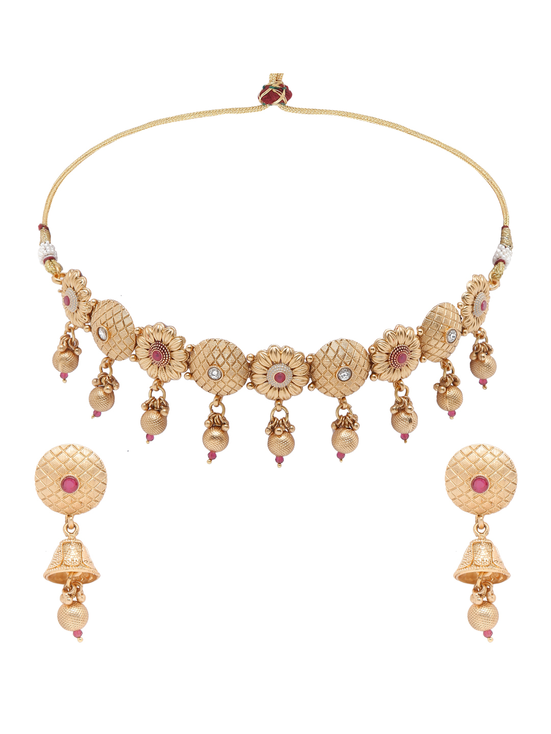 YouBella Jewellery Celebrity Inspired Gold Plated Necklace Jewellery Set for Girls and Women