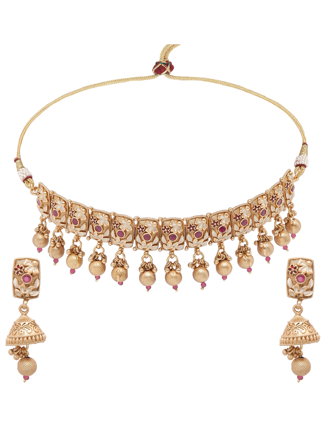YouBella Jewellery Celebrity Inspired Gold Plated Necklace Jewellery Set for Girls and Women