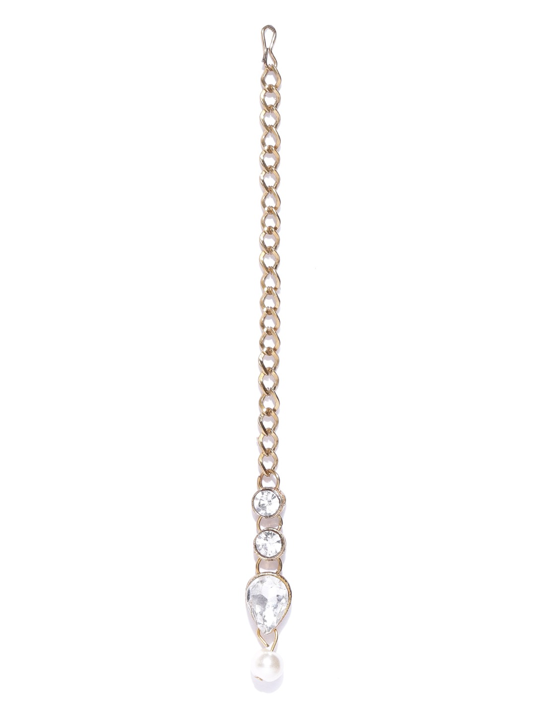 YouBella Jewellery Pearl Studded Gold Plated Necklace Jewellery Set with Earrings for Girls and Women (White) (YBNK_50534)