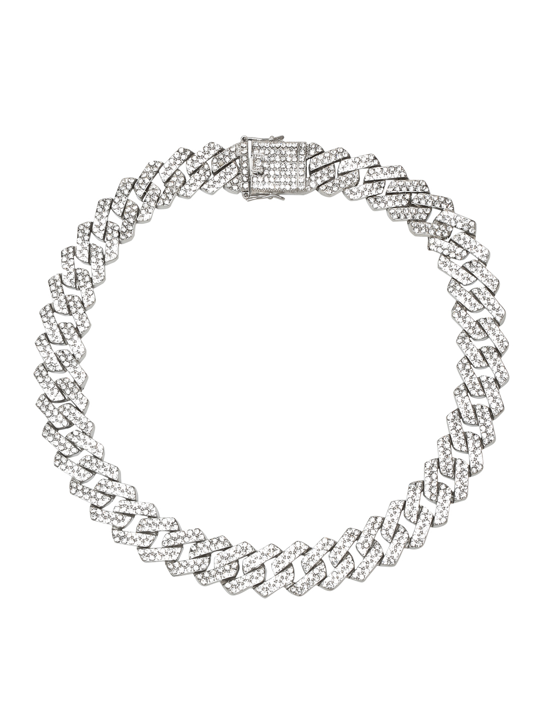 YouBella Jewellery for Men Chunky And Bold Silver Plated Celebrity Inspired Necklace Chain for Men and Boys (YBNK_50572) (Silver)