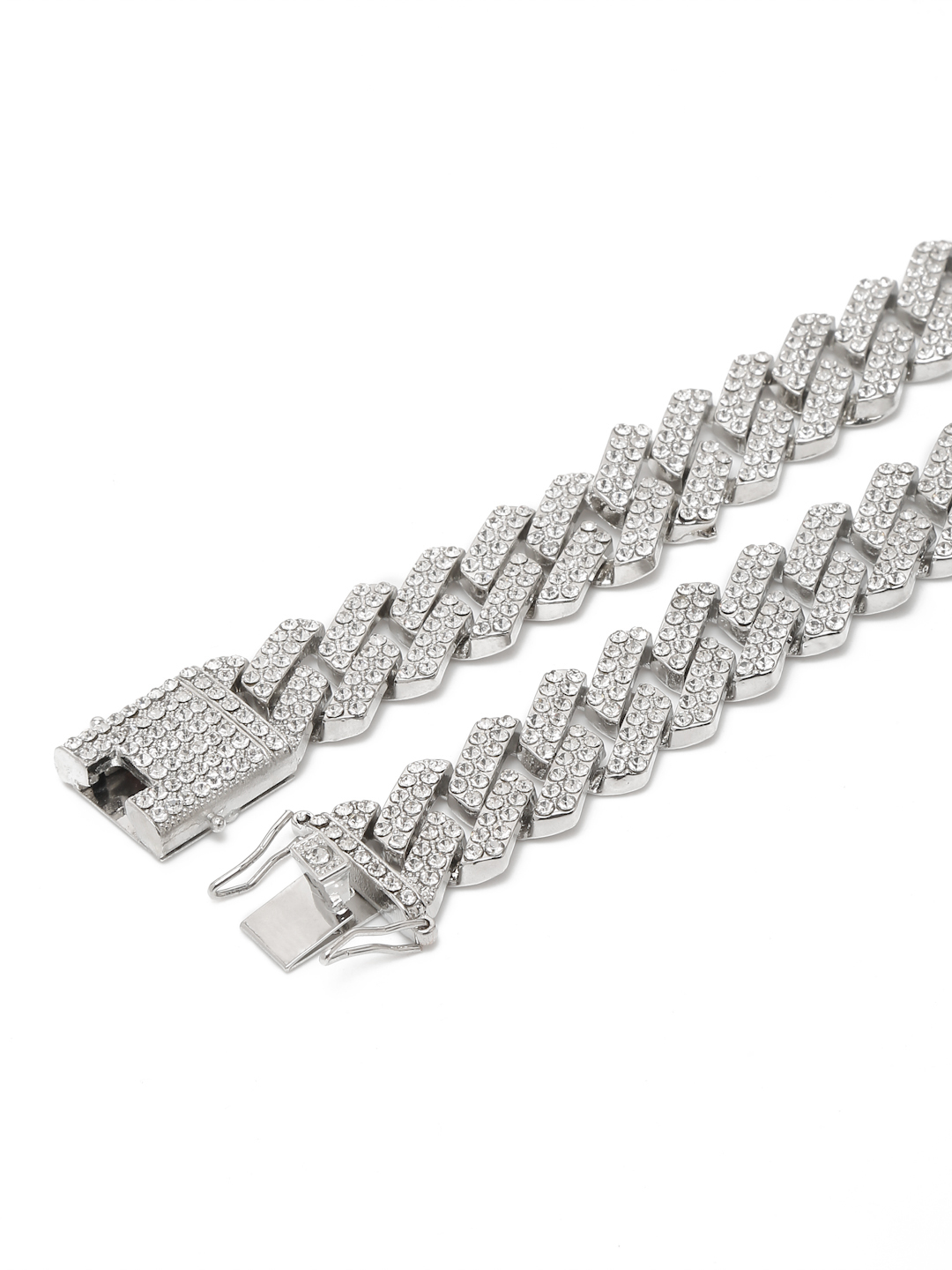 YouBella Jewellery for Men Chunky And Bold Silver Plated Celebrity Inspired Necklace Chain for Men and Boys (YBNK_50572) (Silver)