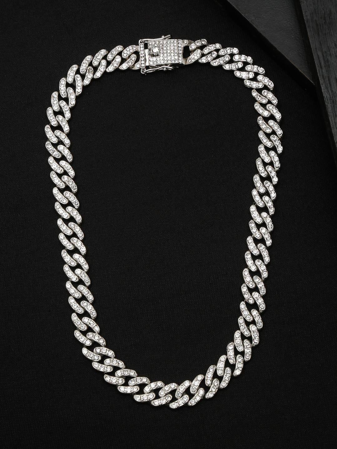 YouBella Jewellery for Men Chunky And Bold Silver Plated Celebrity Inspired Necklace Chain for Men and Boys (YBNK_50574) (Silver)