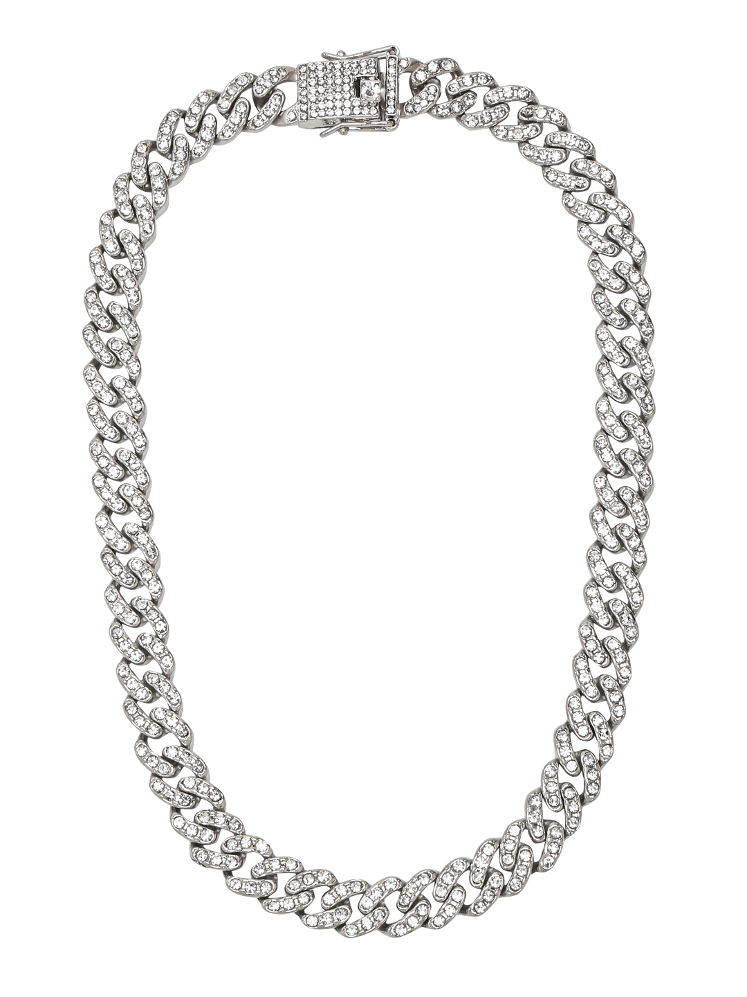 YouBella Jewellery for Men Chunky And Bold Silver Plated Celebrity Inspired Necklace Chain for Men and Boys (YBNK_50574) (Silver)