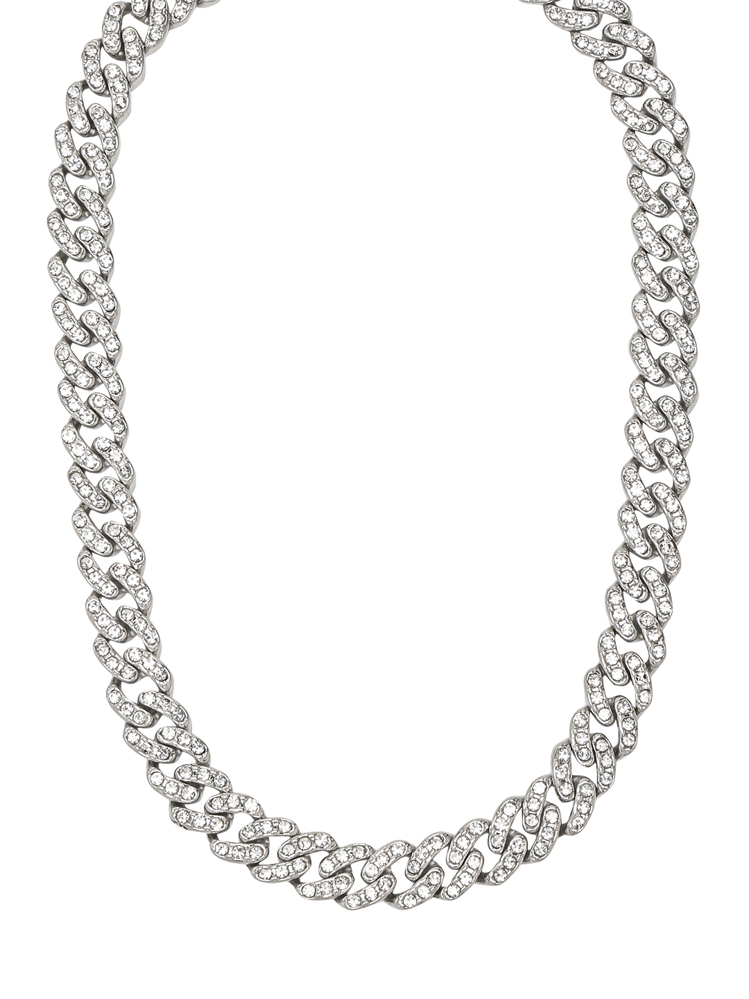YouBella Jewellery for Men Chunky And Bold Silver Plated Celebrity Inspired Necklace Chain for Men and Boys (YBNK_50574) (Silver)