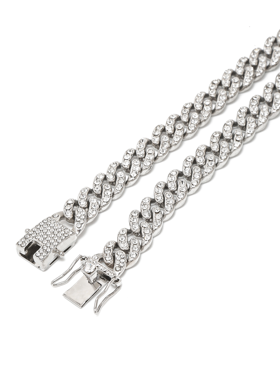 YouBella Jewellery for Men Chunky And Bold Silver Plated Celebrity Inspired Necklace Chain for Men and Boys (YBNK_50574) (Silver)