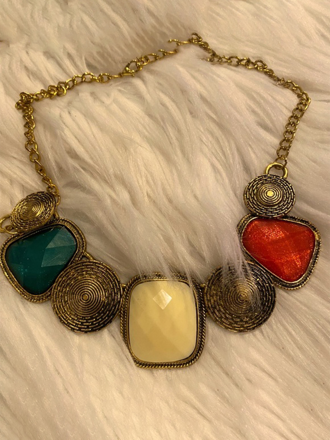 YouBella Jewellery for Women Celebrity Inspired Gold Plated Statement Necklace for Girls and Women (YBNK_50575) (Multi-Color)