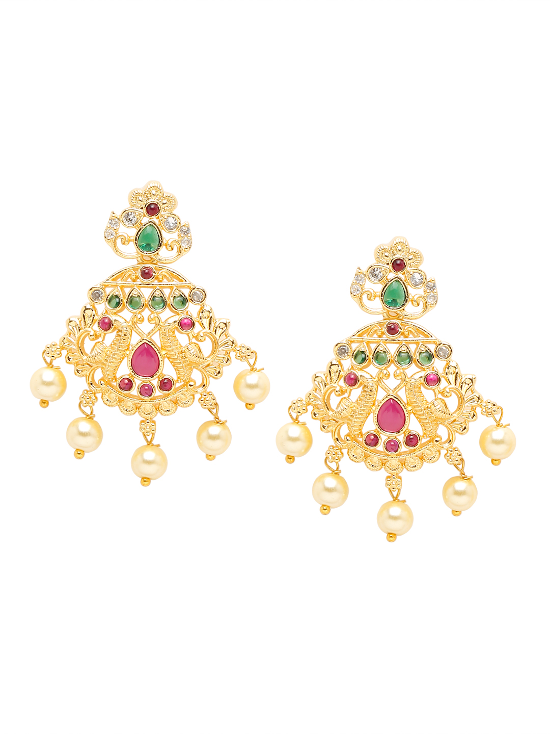 YouBella Jewellery for Women Celebrity Inspired Gold Plated Necklace Jewellery Set with Earrings for Women and Girls (YBNK_50581) (Gold)