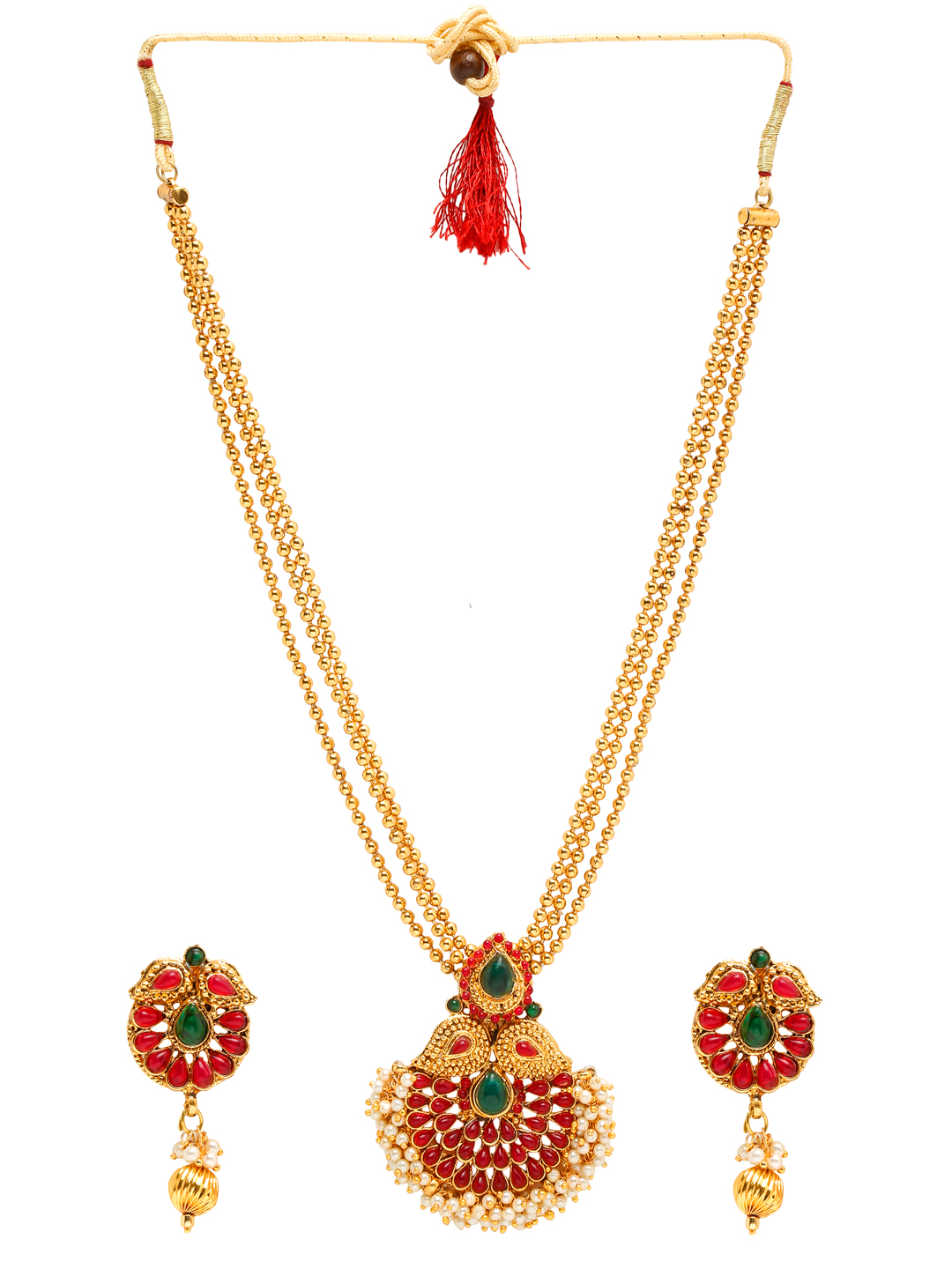 YouBella Jewellery for Women Gold Plated Pearl Necklace Jewellery Set for Women and Girls (YBNK_50593)