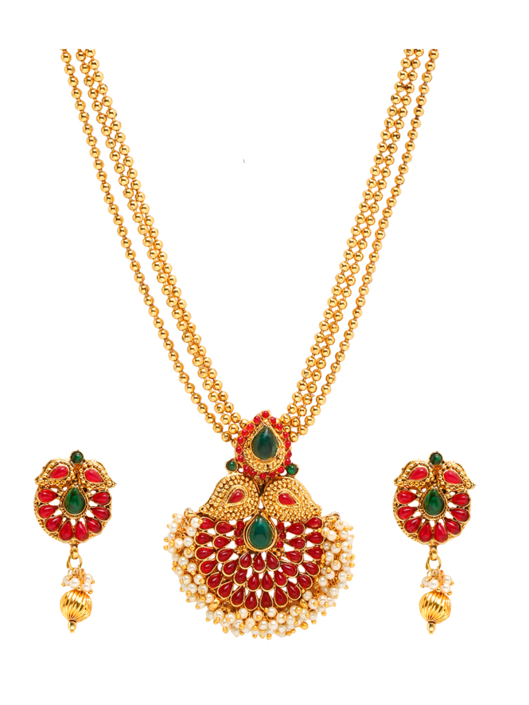 YouBella Jewellery for Women Gold Plated Pearl Necklace Jewellery Set for Women and Girls (YBNK_50593)