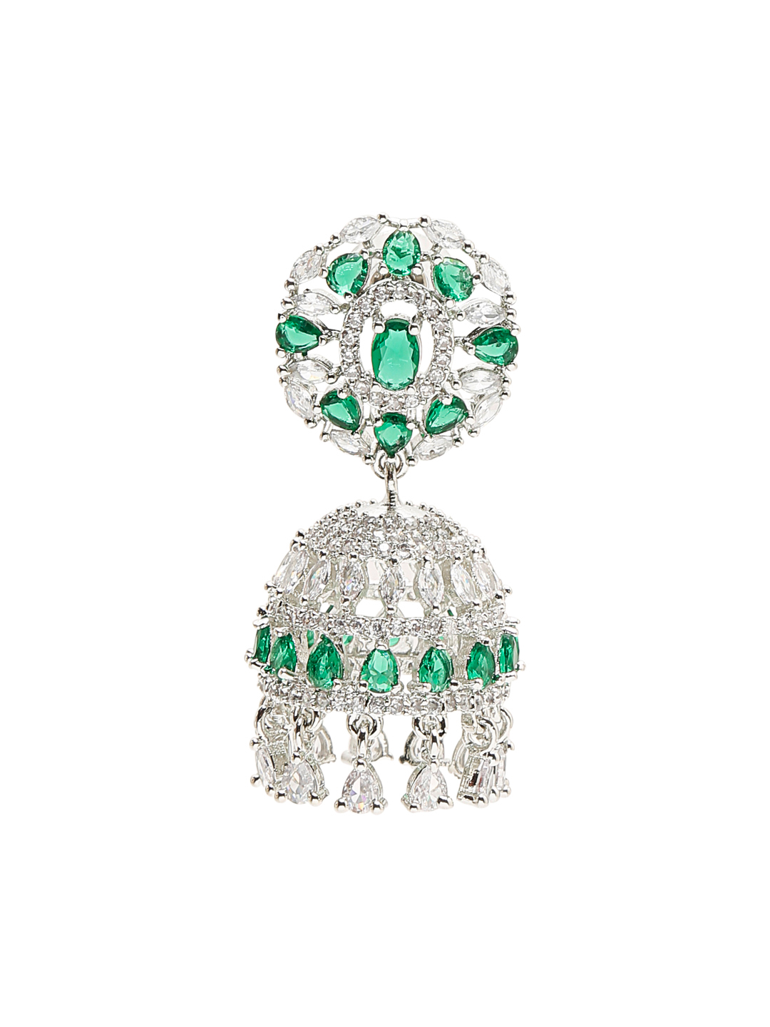 YouBella Jewellery for Women American Diamond Necklace Jewellery Set with Earring and Maang Tikka for Women and Girls
