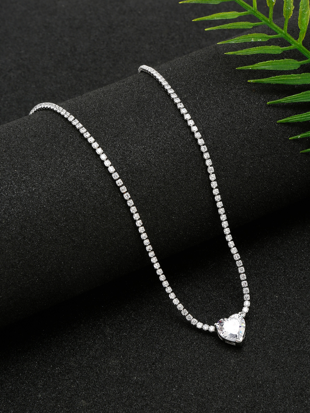 YouBella Jewellery for women Celebrity Inspired Silver Plated Necklace for Women and Girls