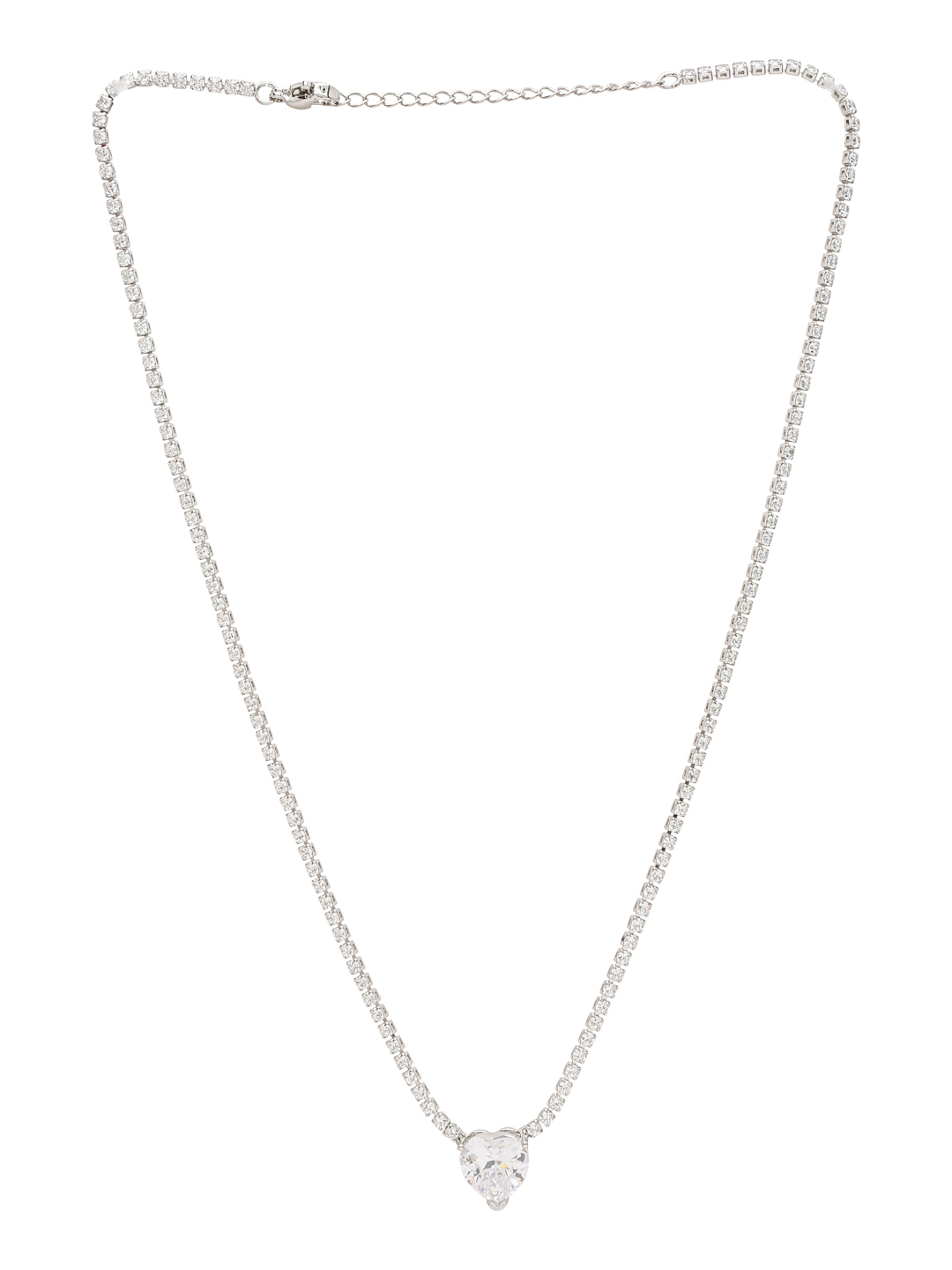 YouBella Jewellery for women Celebrity Inspired Silver Plated Necklace for Women and Girls
