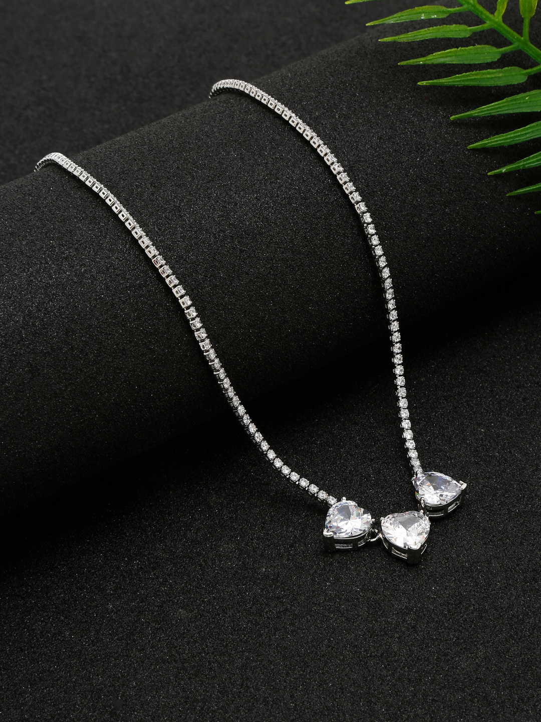 YouBella Jewellery for women Celebrity Inspired Silver Plated Necklace for Women and Girls