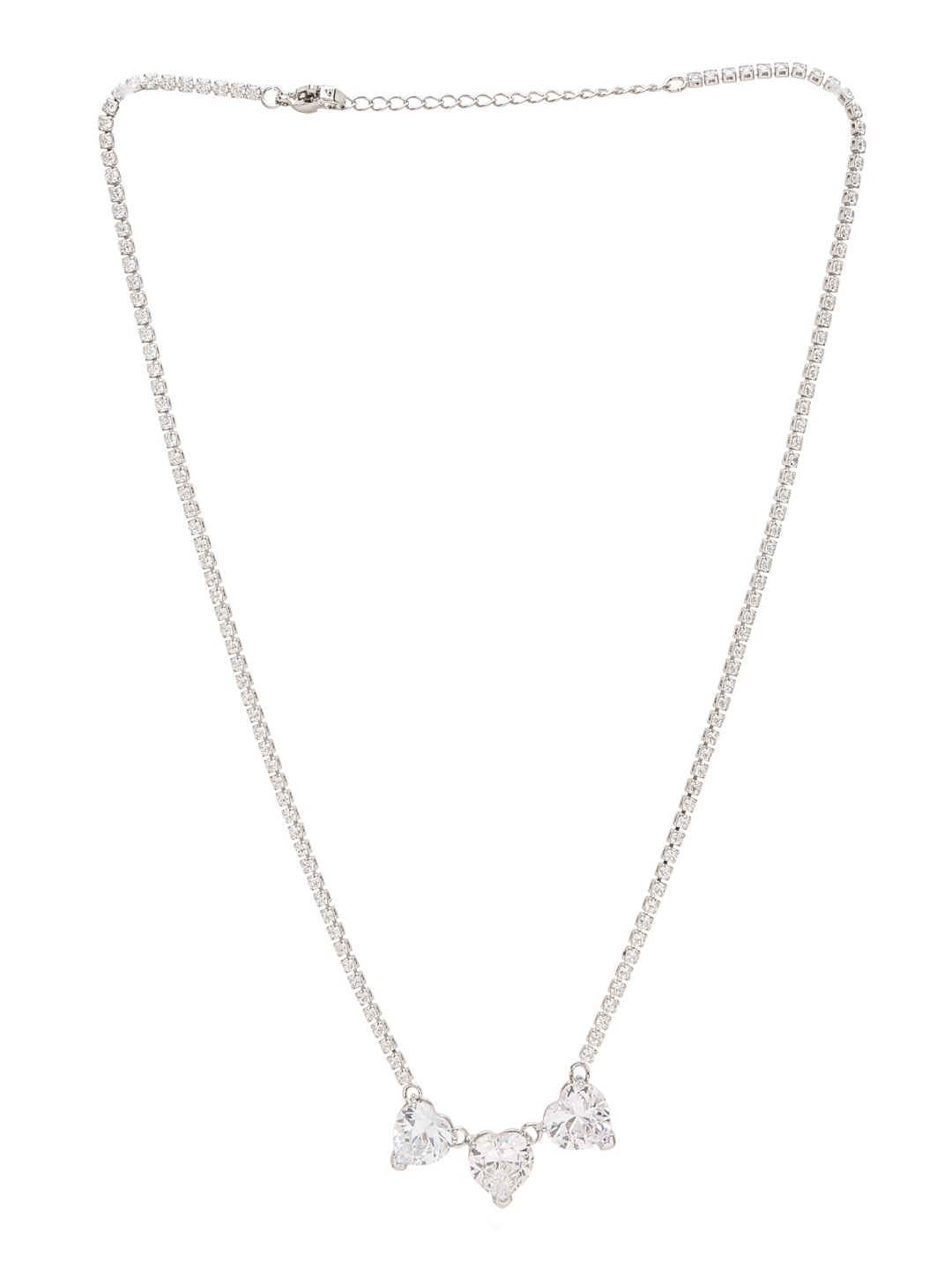YouBella Jewellery for women Celebrity Inspired Silver Plated Necklace for Women and Girls