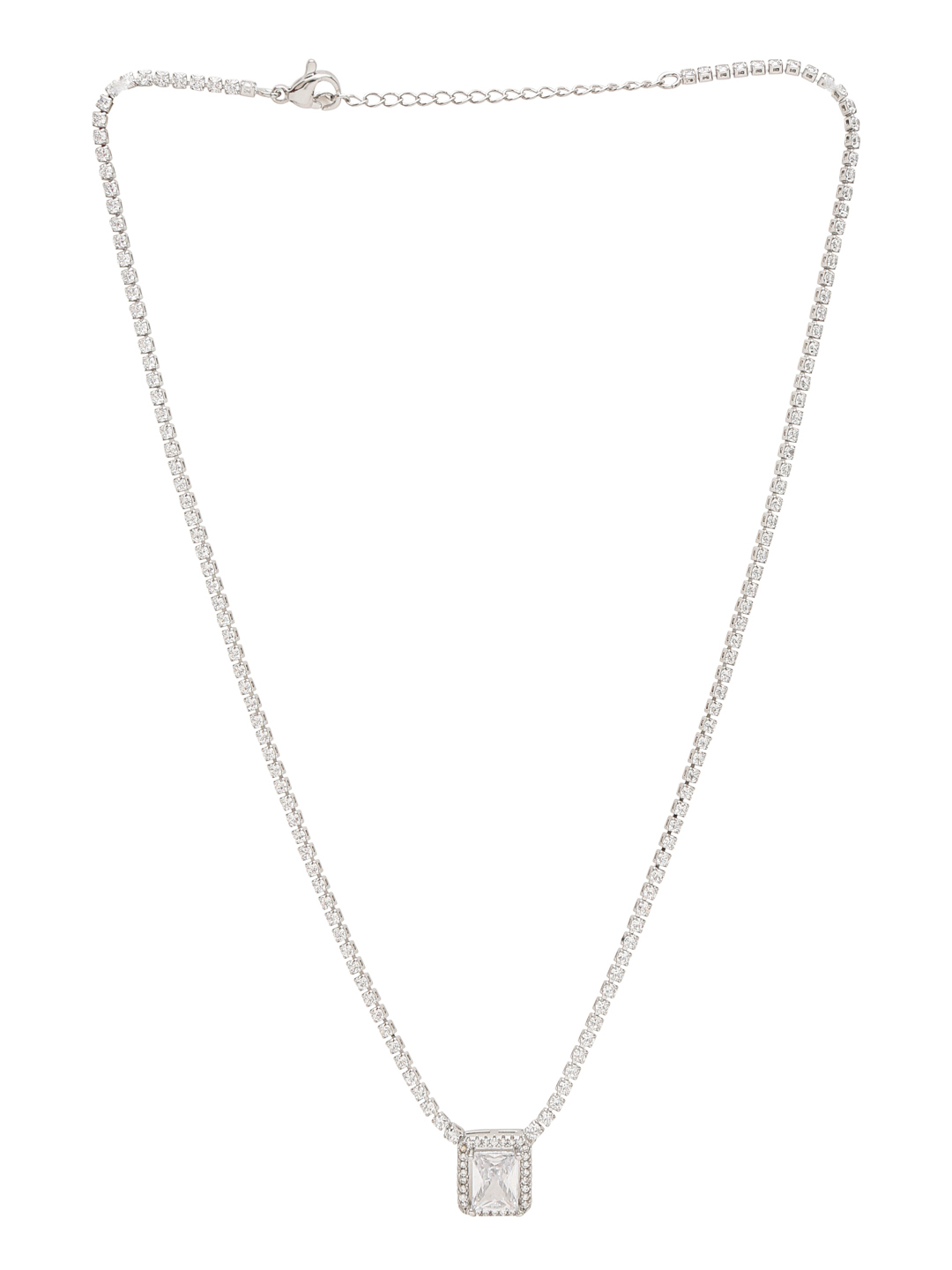 YouBella Jewellery for women Celebrity Inspired Silver Plated Necklace for Women and Girls